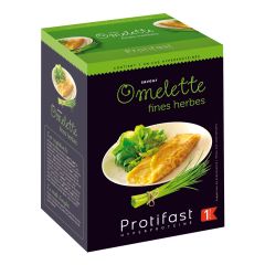 Omelette aux fines herbes riche en protéines.
1 boîte de 7 sachets 