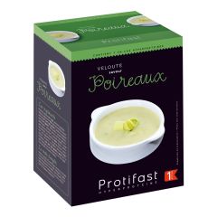 Velouté saveur poireaux riche en protéines.
Protifast 7 sachets.