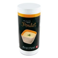 Préparation en poudre pour velouté saveur poulet riche en protéines. 1 pot de 500 g