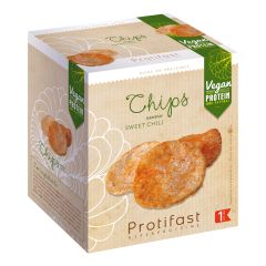 Chips vegan saveur sweet chili riche en protéines d'origine végétale.